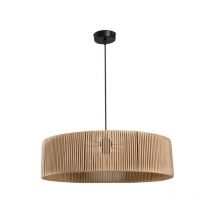 Lampada a sospensione in carta effetto bamboo stile rustico Roya ASZ1747 colore caffè