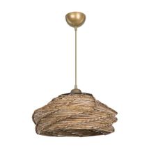 Lampada a sospensione in carta intrecciata stile rustico Risa MDL4940 colore marrone