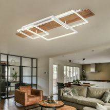 Lampada da soffitto plafoniera led sala da pranzo 3 livelli dimmer lampada da soggiorno moderna led, metallo alluminio, 1x 32W 2000lm 3000K, LxPxH
