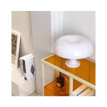 Lampada da tavolo a forma di fungo - Lampada da scrivania moderna e semplice per camera da letto nordica, atmosfera da comodino, con spina bianca
