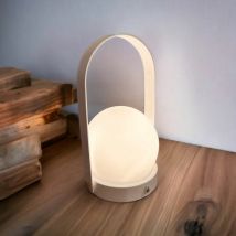 Lampada da tavolo a led moderna minimal nordica abatjour ricaricabile usb per casa bar ristorante cambia 3 luci con touch dimmerabile