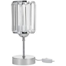 Tezeta - Lampada Da Tavolo Cromata E Paralume Effetto Cristallo Alis Mng7079