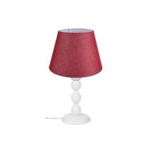 Lampada da tavolo base bianca e paralume tessuto colore rosso LAGUNAH272865