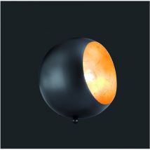 Iperbriko - Lampada Da Tavolo Billy Sfera Nero Interno Oro H16 cm Trio Lighting