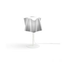 Lampada Da Tavolo Moderna 1 Luce Folio In Polilux Silver Made In Italy