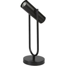Lampada Da Scrivania Moderna Telescopio Acciaio Nero 1 Luce Gu10