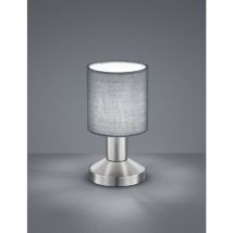 Iperbriko - Lampada Da Tavolo Garda Nichel e Tessuto Grigio Ø9 cm Trio Lighting