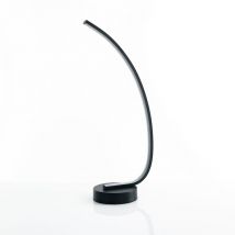 Lampada da tavolo in alluminio verniciato nera cm H.58 x L.15 x P.28