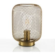 Lampada da tavolo in filo di metallo ottone anticato cm Ø.20 x H.27