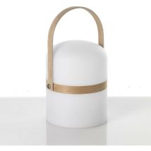 Lampada da tavolo in resina di polietilene bianca cm. Ø14,5 H.19/26,5