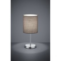 Iperbriko - Lampada da Tavolo Jerry Cromo Paralume Grigio Ø13 cm Trio Lighting
