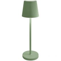Lampada da tavolo led ricaricabile IP54 mod. Emma colore verde salvia