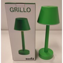 Lampada Da Tavolo A Batteria Ricaricabile Led Colorata Grillo Sovil Colore: Verde