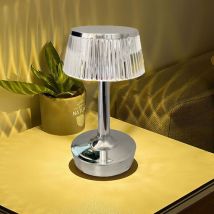 RG - lampada da tavolo led ricaricabile touch interno effetto cristallo a ento