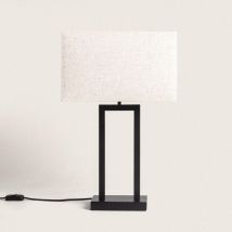 Lampada da Tavolo Metallo e Tessuto Armida Nero