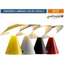 Lampada da tavolo moderna con portalampada per lampadine E27 gialla bianca nera rossa - Colore: Nero