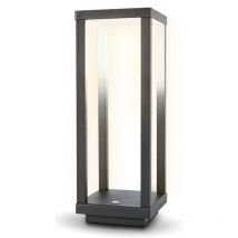 Lampada da Tavolo Ricaricabile Lea, Plastica, Grigio, 10x10x28,5 cm