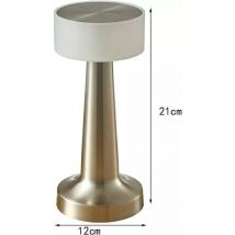 Lampada da tavolo touch led ricaricabile usb luce decorativa 3 colori senza fili argento