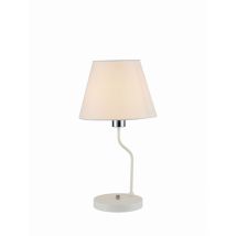 Lampada Da Tavolo Candellux York Bianca 1xe14 44cm