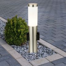 Lampada da terra a led da 7 watt in acciaio inox da giardino IP44 2 prese distribuzione alimentazione