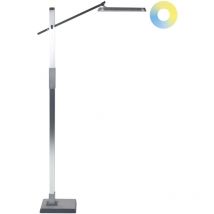 Lampada da terra led in materiale sintetico argento 144 cm Aquarius