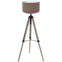 Lampade da terra Triek - nero - lino - 4099ZW - Nero - Mexlite