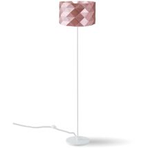 Lampada Da Terra Moderna 1 Luce Prisma In Polilux Rosa Metallico H153 Made In Italy