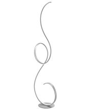 Piantana flok a led in metallo verniciato Silver H157 cm