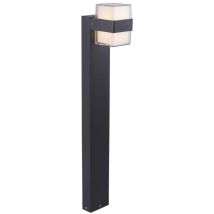 Lampada Da Terra, Piantana, Segnapasso, Lampada Da Esterno, Paletto Luminoso, Resistente Alle Intemperie, Ip44, 2 Fiamme, Antracite, 2x Led 8w 700lm 