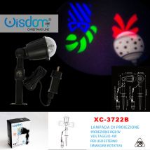 Proiettore Lampada Deco led rgbw per uso Esterno con immagini miste rotanti Natalizie (XC3720)