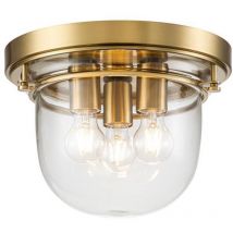 Elstead Quoizel Whistling Lampada da soffitto semi-incasso a sfera in ottone spazzolato, IP44