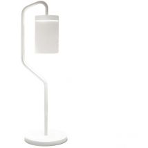 Lampada Da Tavolo Da Esterno Ricaricabile Magnet Moderna Alluminio Bianca Led