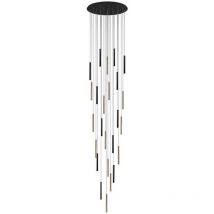 Varas Cluster Drop Ultra Slim 14 luci Sospensione 5 metri Max Hanging Light, finitura oro e nero opaco - Schuller