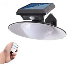 Lampada Faro Solare 20cm con Sensore di Movimento per Esterno con Telecomando