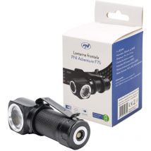 PNI - Lampada frontale Adventure F75 con led 6W, 600 lm, in alluminio, con batteria e caricatore magnetico con usb