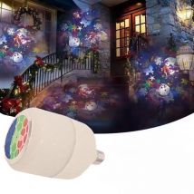 Lampada lampadina led RG b rotante effetto luci proiettore E27 babbo natale renne