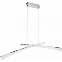 Wofi - Lampada a sospensione a led per tavolo da pranzo Lampada a sospensione moderna argento Lampada da tavolo a sospensione a led moderna, 2x 12,5W