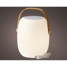 Lampada LED con Speaker Bluetooth 21x32cm – Colore bianco caldo – Autonomia fino a 8 ore – IP44 per uso esterno