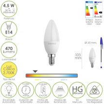 Lampada led Maurer oliva smer. E14 4,5W 470LM 2700K l.calda