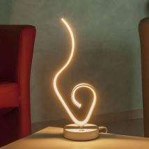 Lampada led moderna da tavolo 9W lume curvo luce comodino arredamento interni