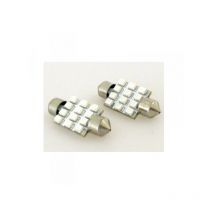 Carall - Lampada Led Siluro T11 C5W 37mm 12 Smd Colore Blue 12V Luci Targa e Lettura