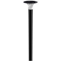 15W Solar led Lámpara de pie con poste y LiFePO4 3.2V Batería Negro Color cct: 6000K+4000K IP65