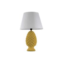Lampada lumetto con design a pigna con base in colore giallo 44.5 cm