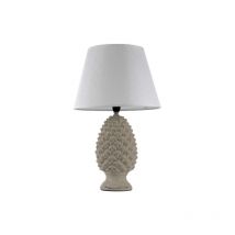 Lampada lumetto con design a pigna con base in colore tortora 52 cm