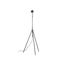 Rendl Light - Lampada luton piedistallo treppiedi da terra nero/ottone 230V E27 40W