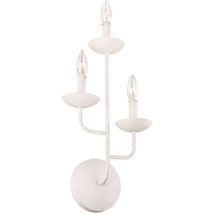 Applique Classica Annie Acciaio Bianco Gesso 3 Luci E14