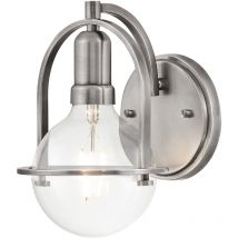Applique Industrial Nordico Somerset Acciaio Nichel Spazzolato 1 Luce E27
