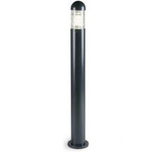 Palo Da Esterno Moderno H100Cm Torch Alluminio e Vetro Grigio 1 Luce E27