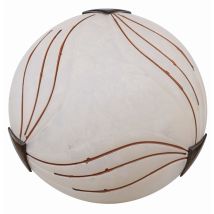 Plafoniera Candellux Aga 30cm Vetro Bianco/patina E27
