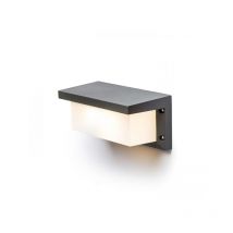 Lampada plafoniera applique hide rc da parete grigio antracite 230V E27 18W IP54